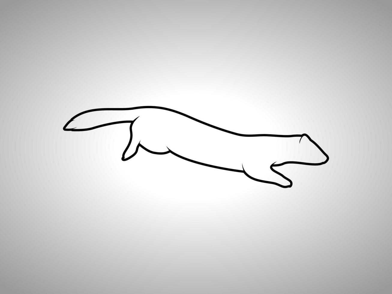 weasel outline vector silhouette