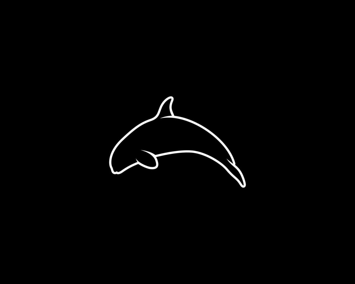 orca outline vector silhouette