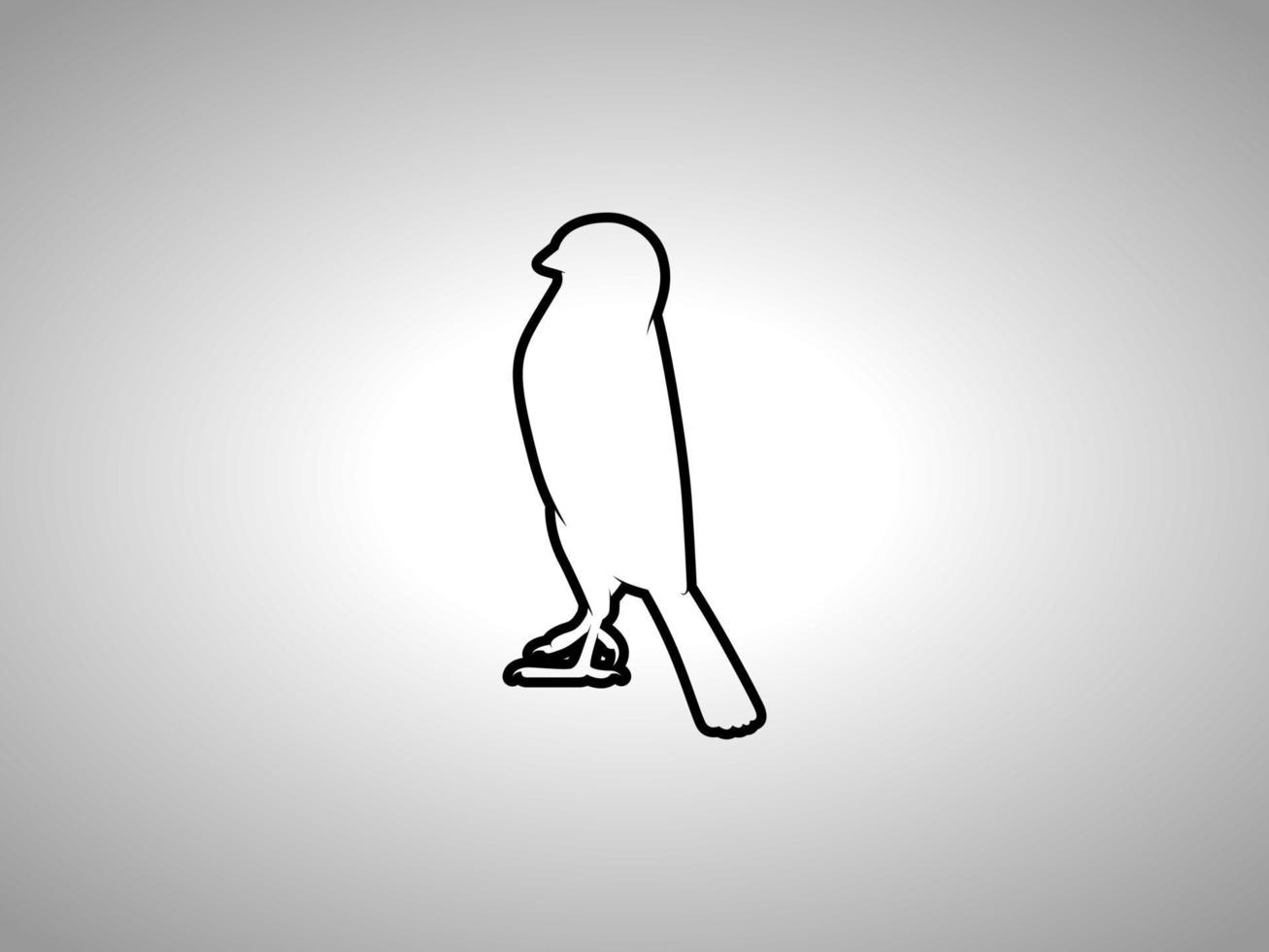 sparrow outline vector silhouette