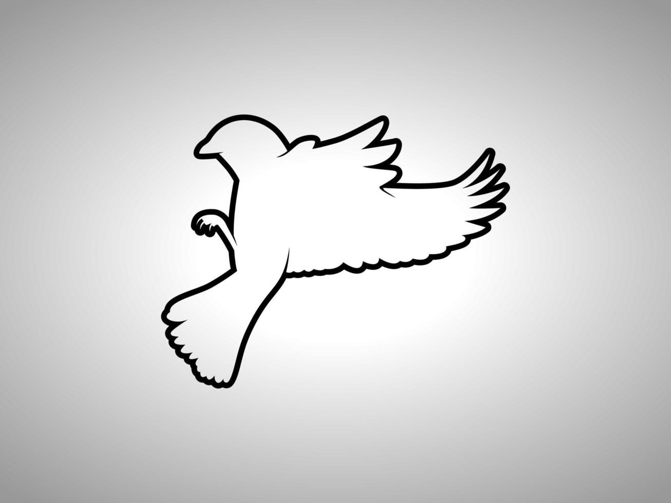 sparrow outline vector silhouette