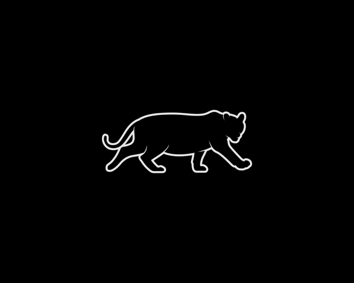 tiger outline vector silhouette