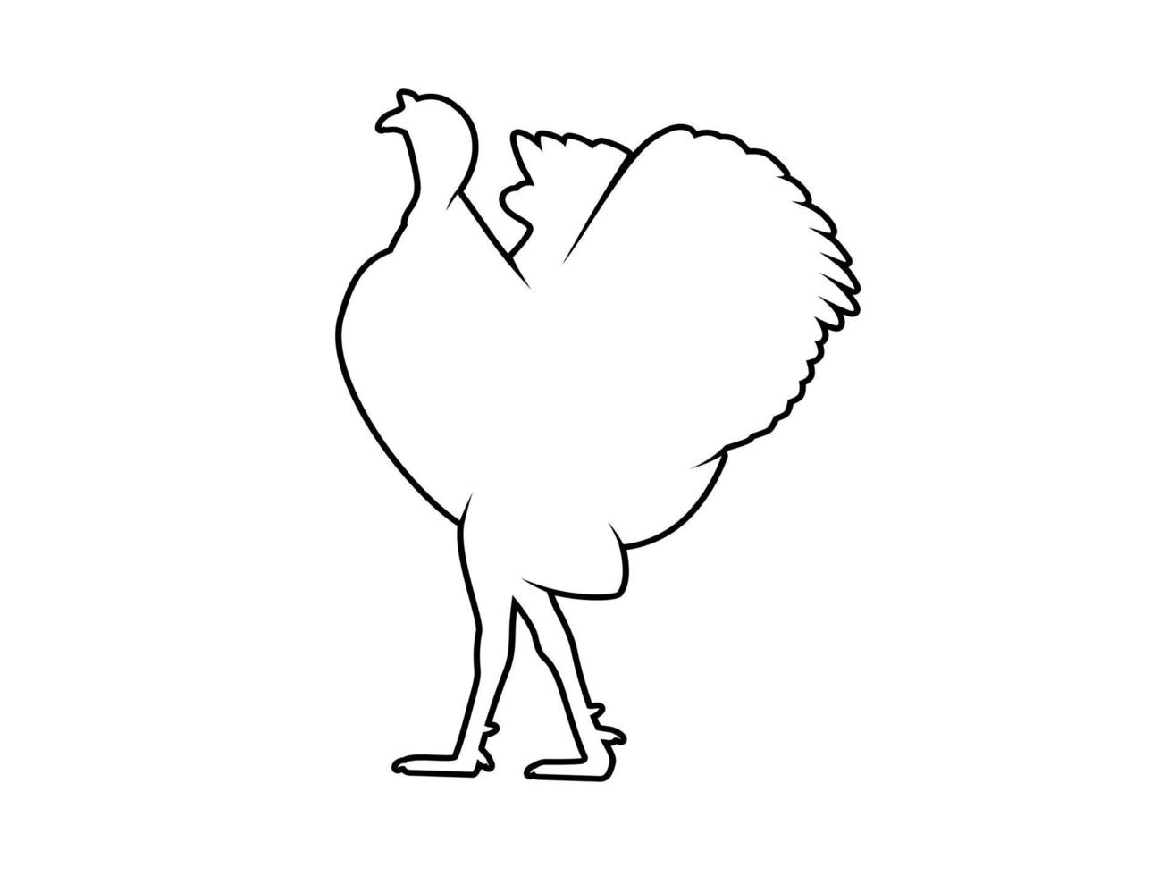 turkey outline vector silhouette
