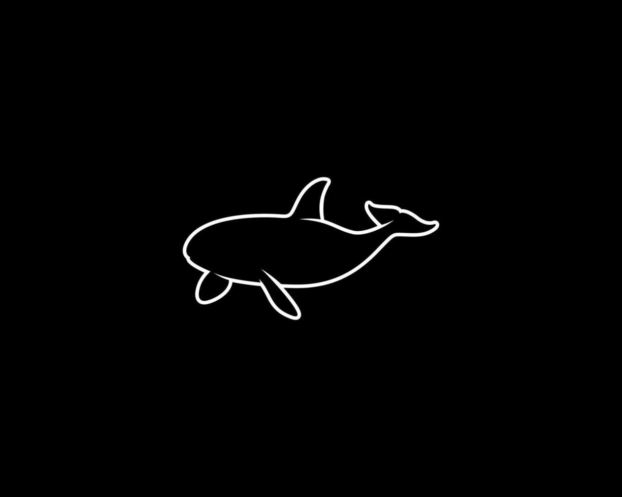 orca outline vector silhouette