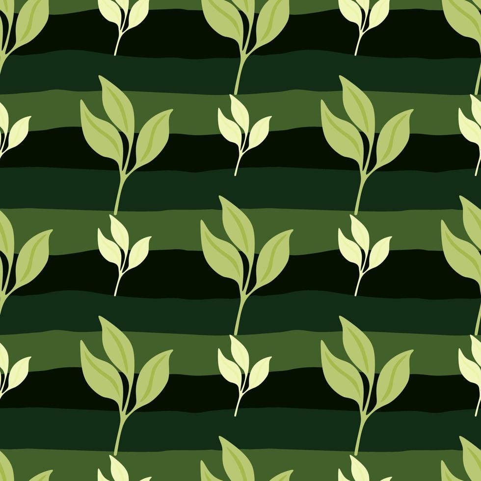 Simple leaves Seamless pattern. Decorative forest leaf endless wallpaper. Organic background. vector