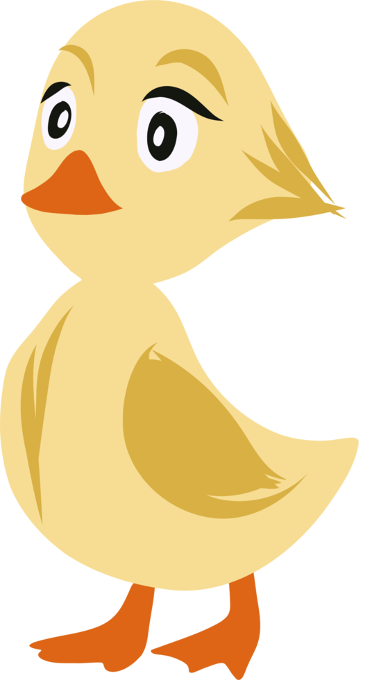 Yellow duck childish illustration. 21623443 PNG