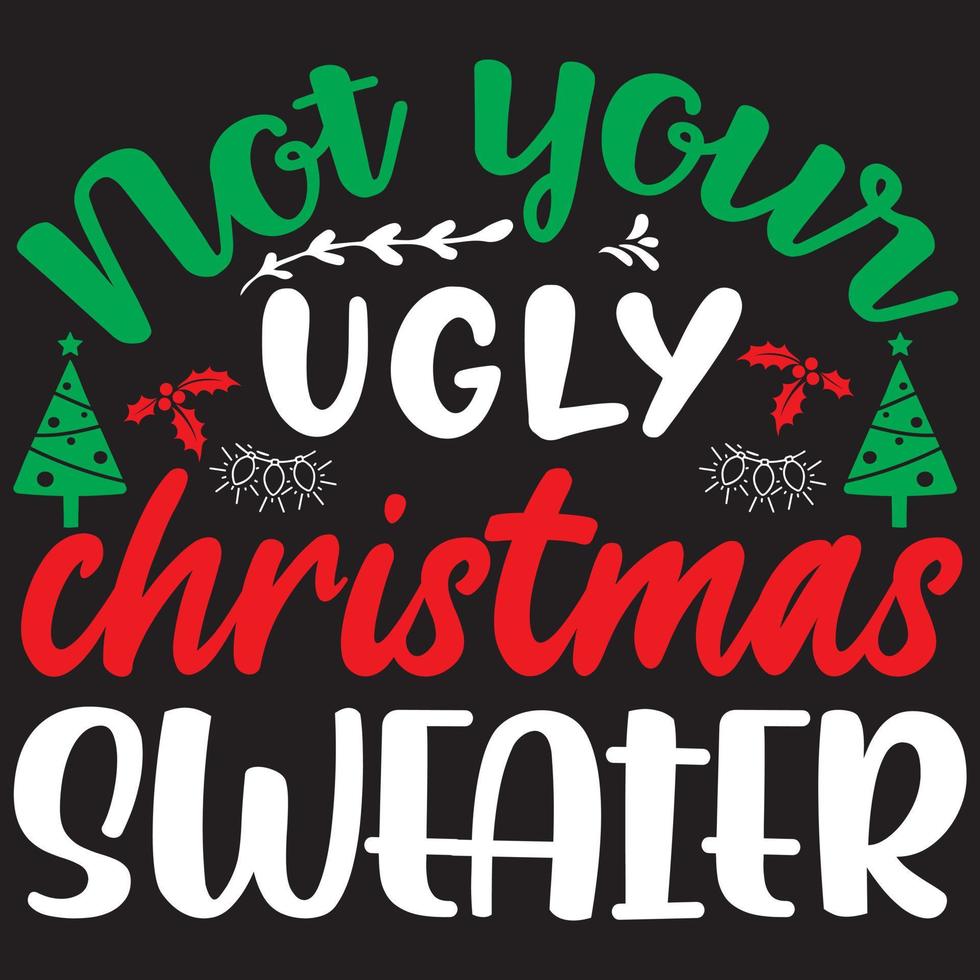 no tu feo Navidad suéter vector