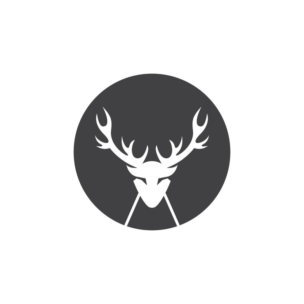 Deer Head Simple Logo Vector Illustration