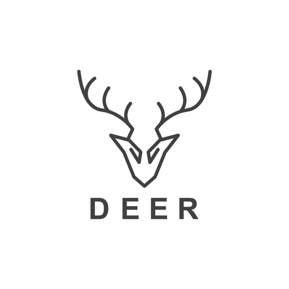 Deer Head Simple Logo Vector Illustration