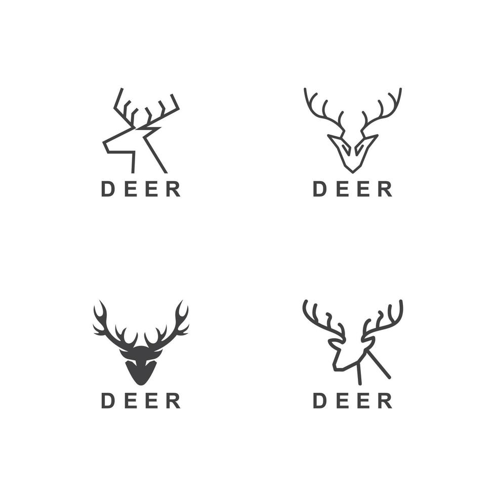Deer Head Simple Logo Vector Illustration