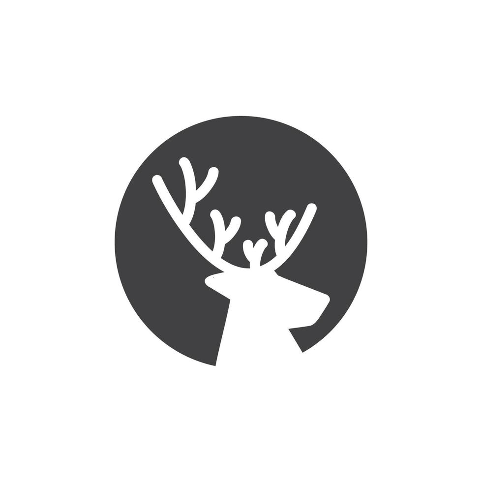 Deer Head Simple Logo Vector Illustration