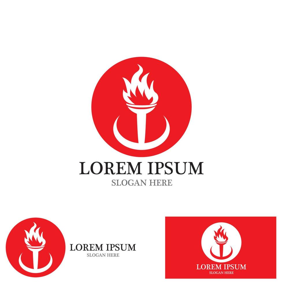 Fire Flame Logo Vector Template Illustration