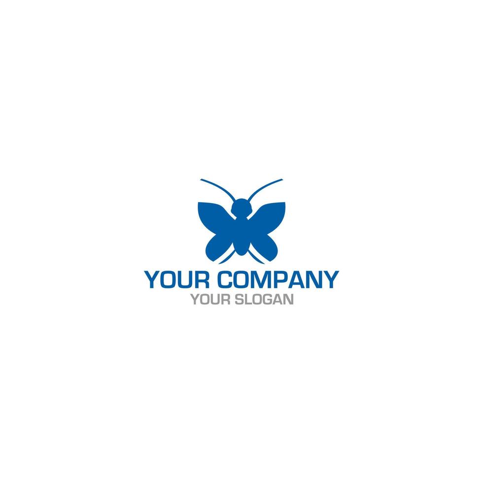 Blue Insect Logo Design Vector