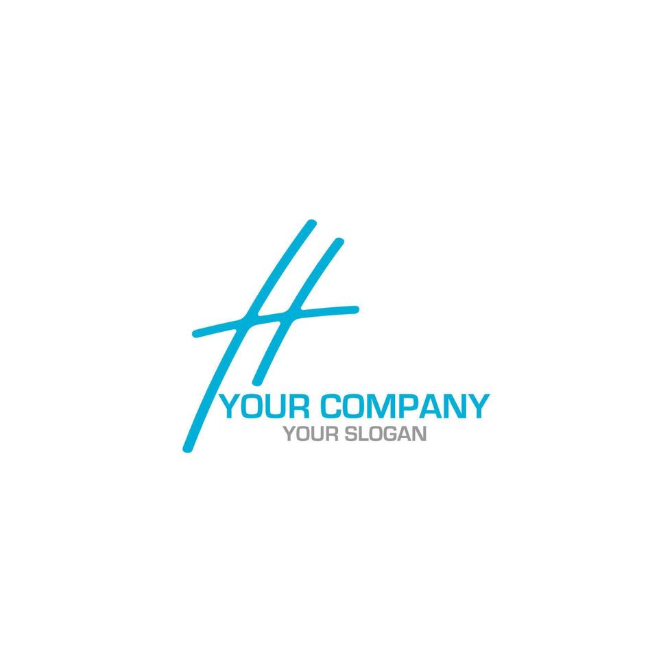H Blue Logo Design Vector