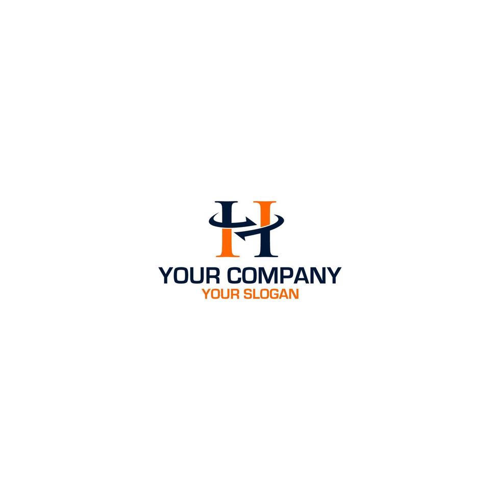 H Arrows Trade Logo Design Vector