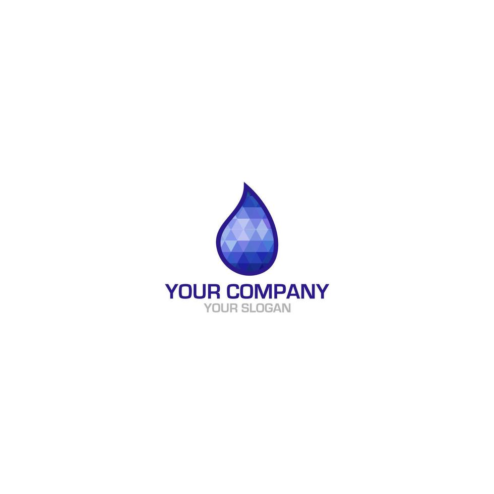 Water Digital Logo Design Vector