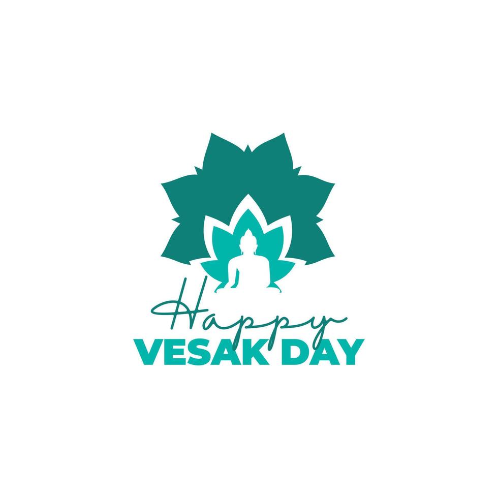 wishing all buddhists a happy vesak day vector