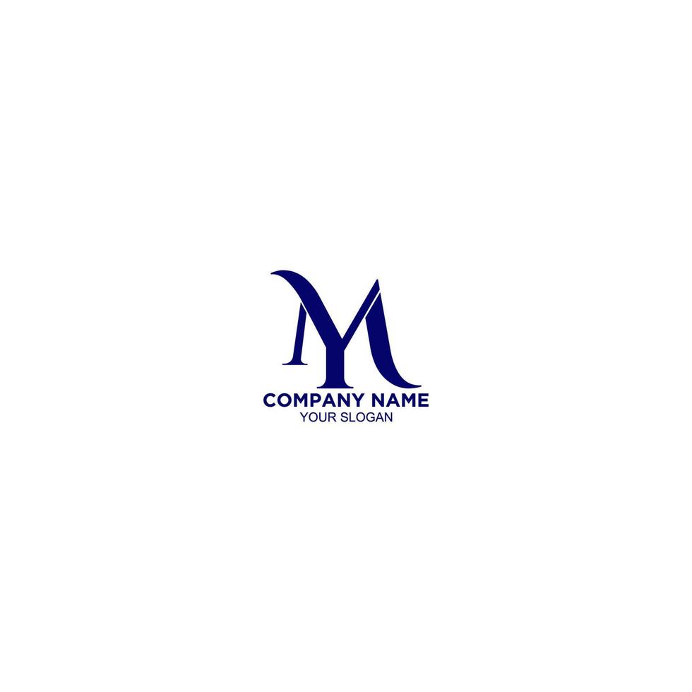 Y and M Logo Design Vector
