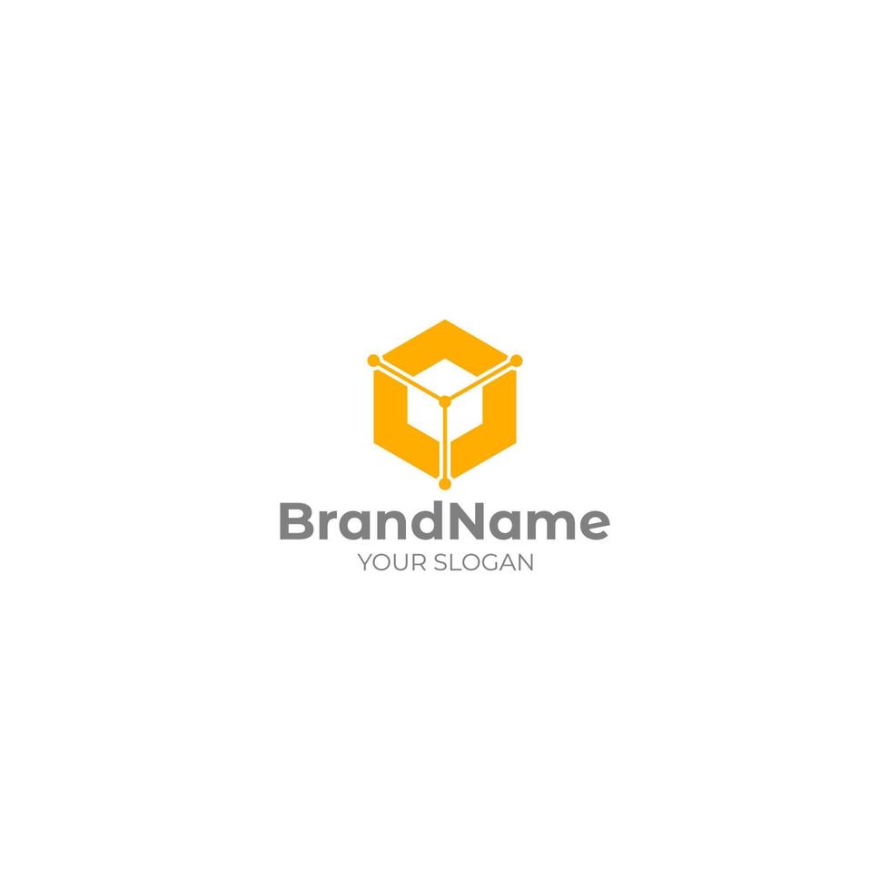 Y Yellow Hexagon Logo Design Vector