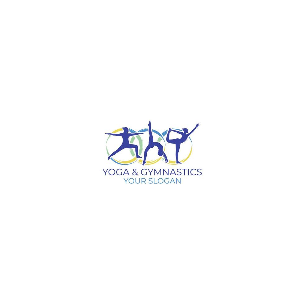Yoga and Gymnastic Logo Design Vector