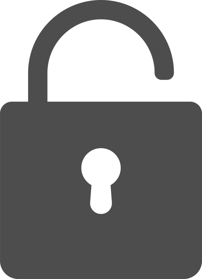 trava e destravar ícone isolado ilustração Projeto. segurança símbolo para local na rede Internet projeto, logotipo, aplicativo. png