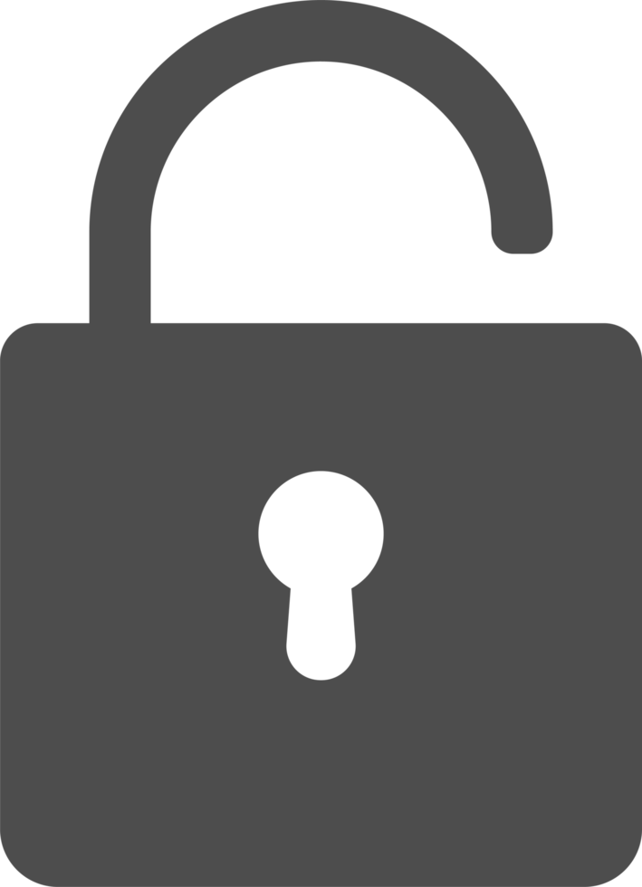 Lock and unlock icon isolated illustration design. Security symbol for website design, logo, app. png