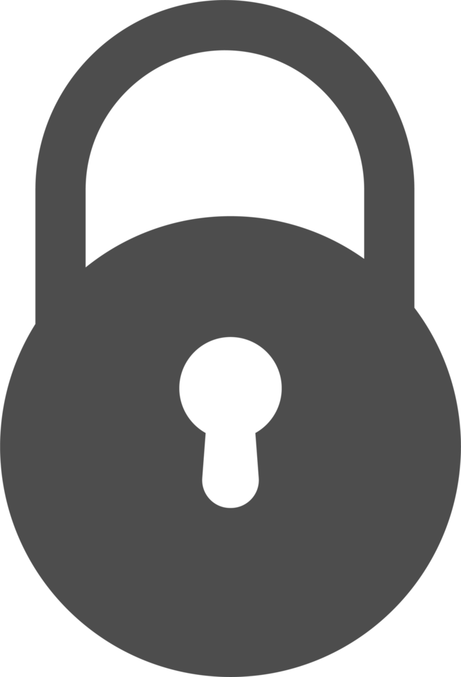 serratura e sbloccare icona isolato illustrazione design. sicurezza simbolo per sito web disegno, logo, app. png