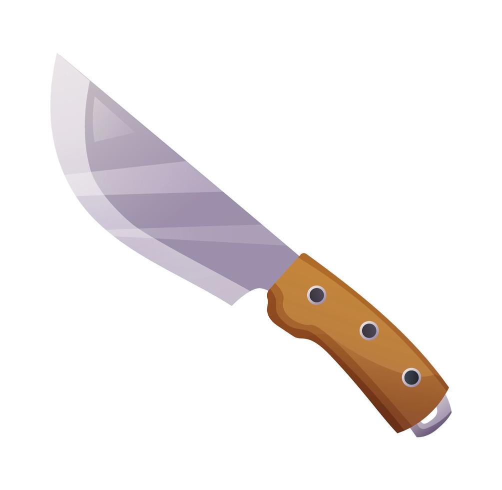 cuchillo con de madera encargarse de vector dibujos animados ilustración