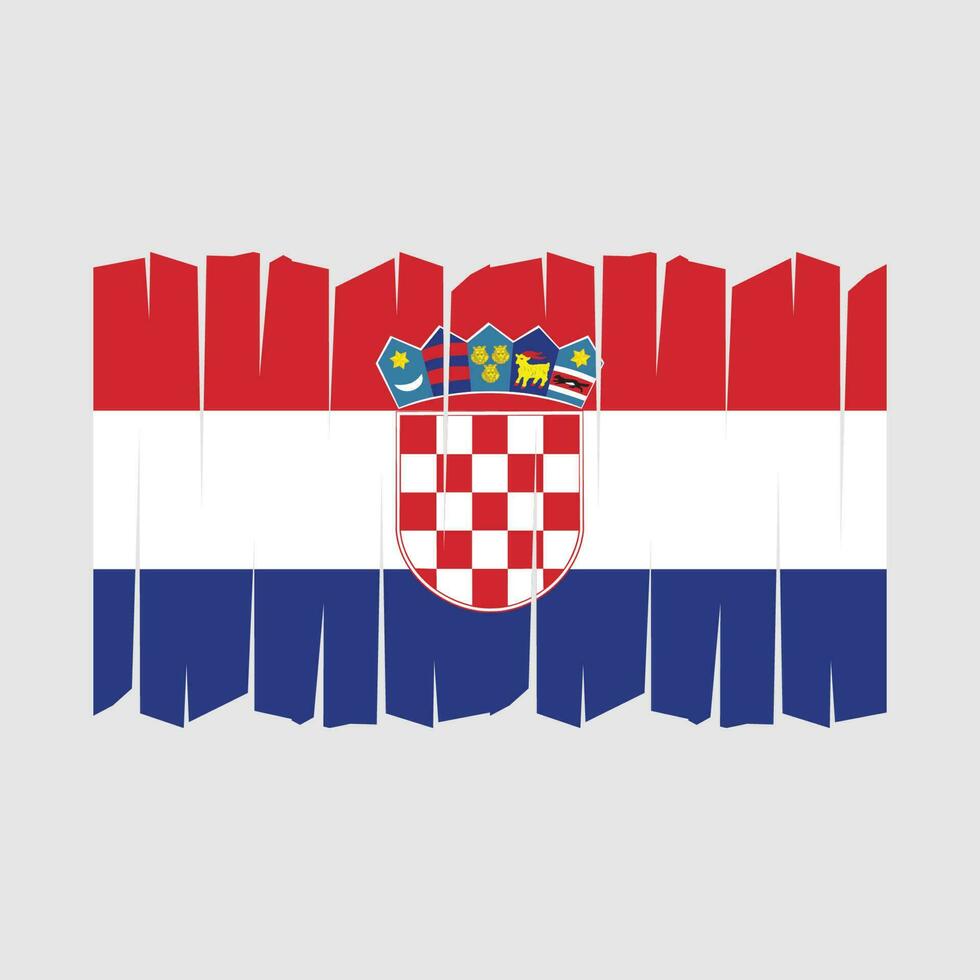 Croatia Flag Brush Vector