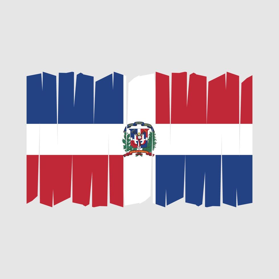 Dominican Republic Flag Brush Vector