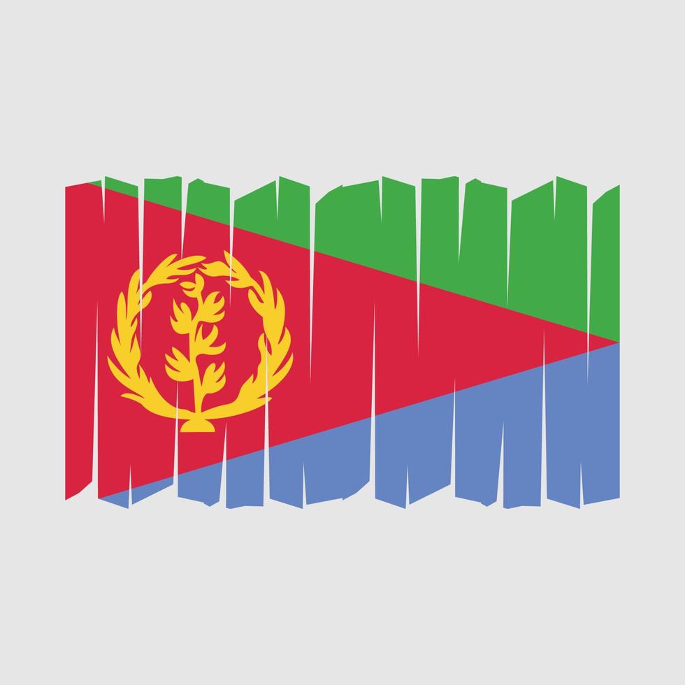 Eritrea Flag Brush Vector