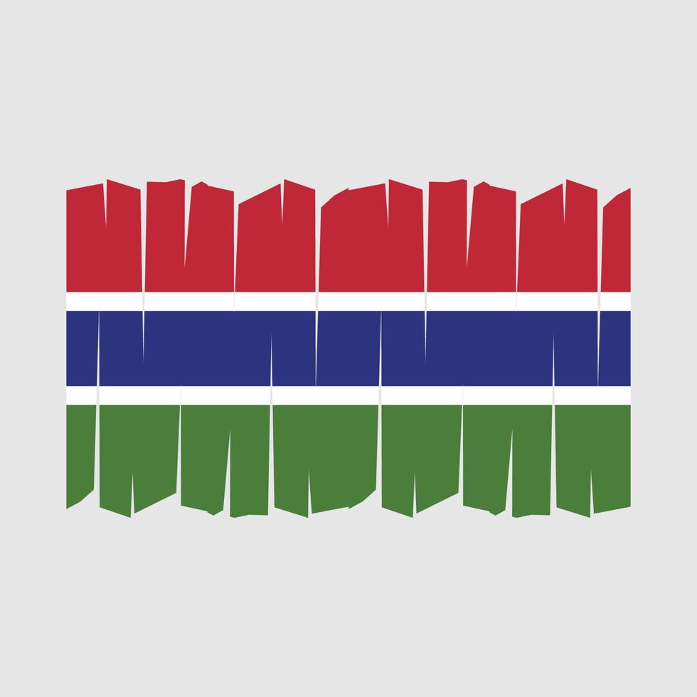 Gambia Flag Brush Vector