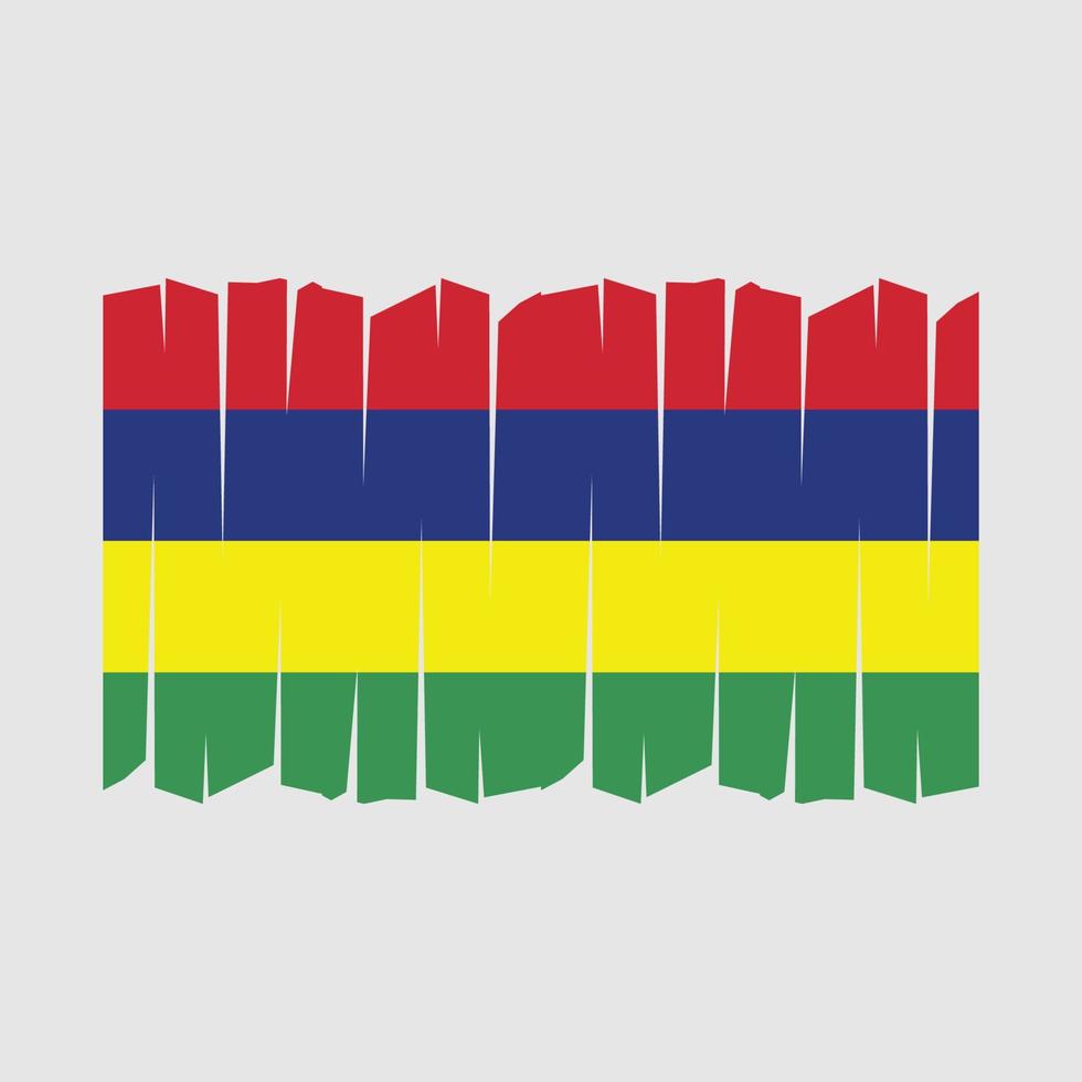 Mauritius Flag Brush Vector