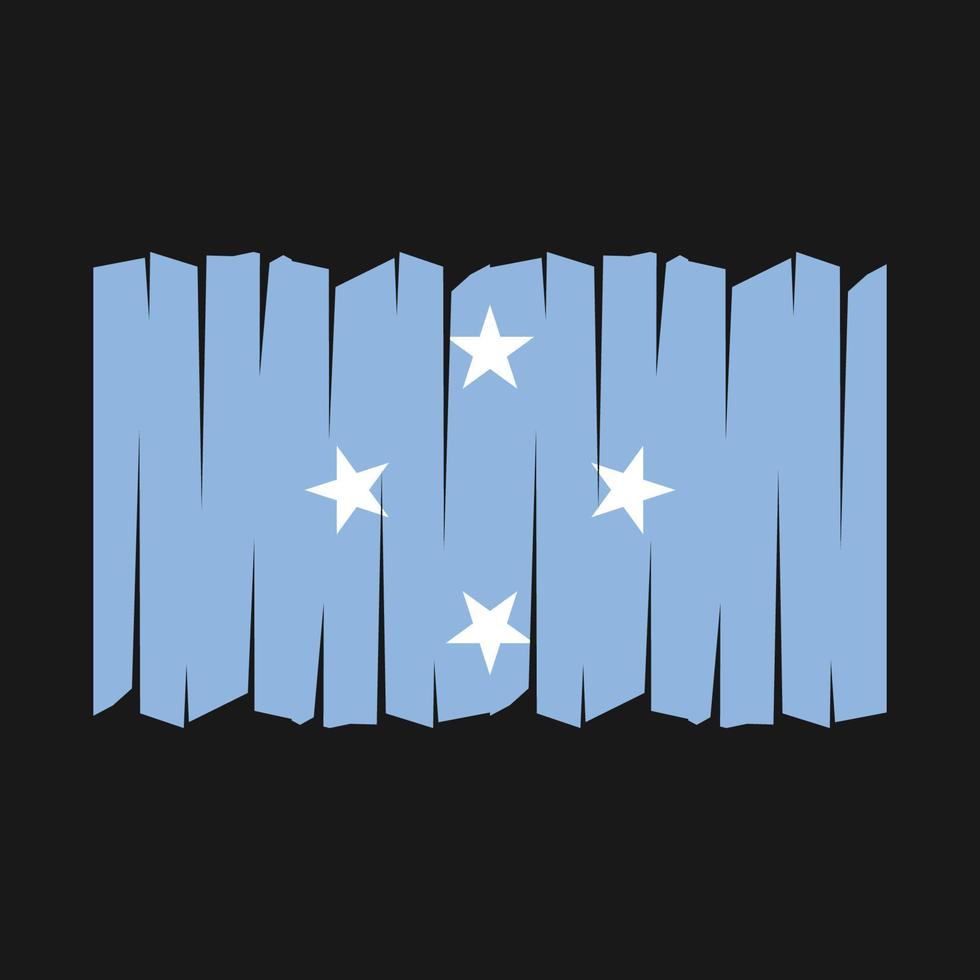 Micronesia Flag Brush Vector