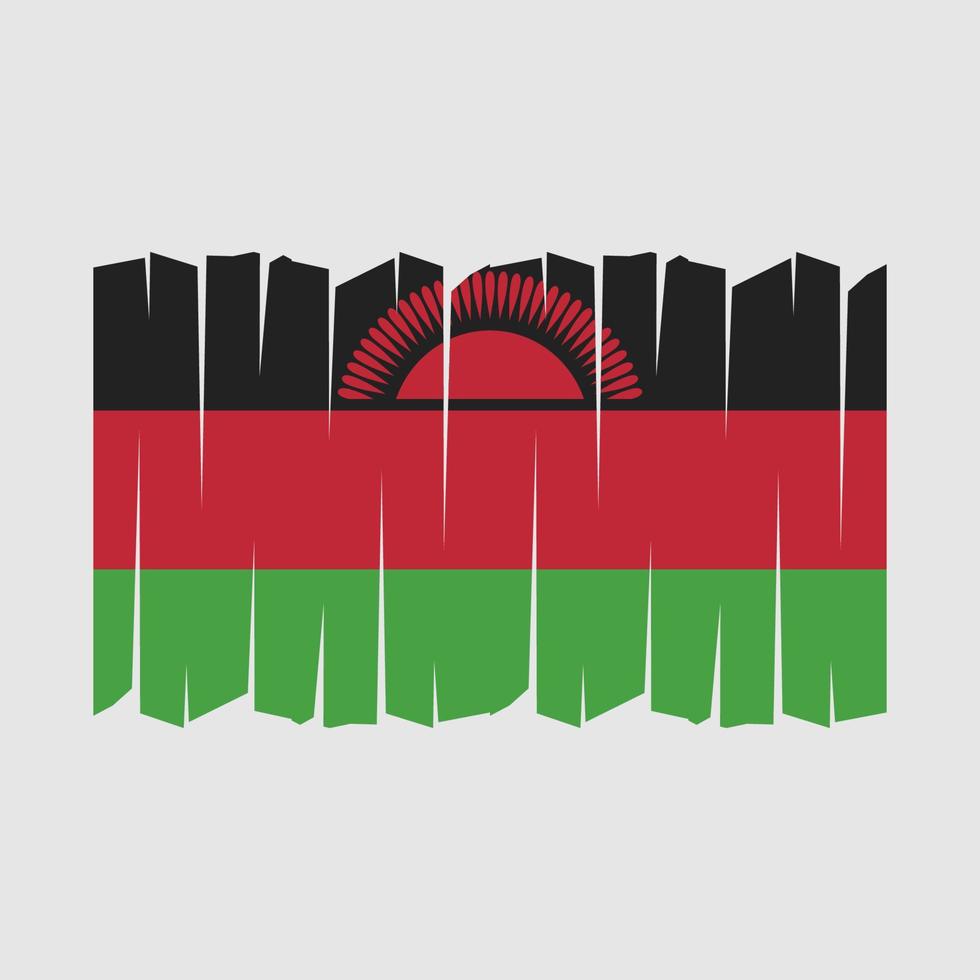 Malawi Flag Brush Vector