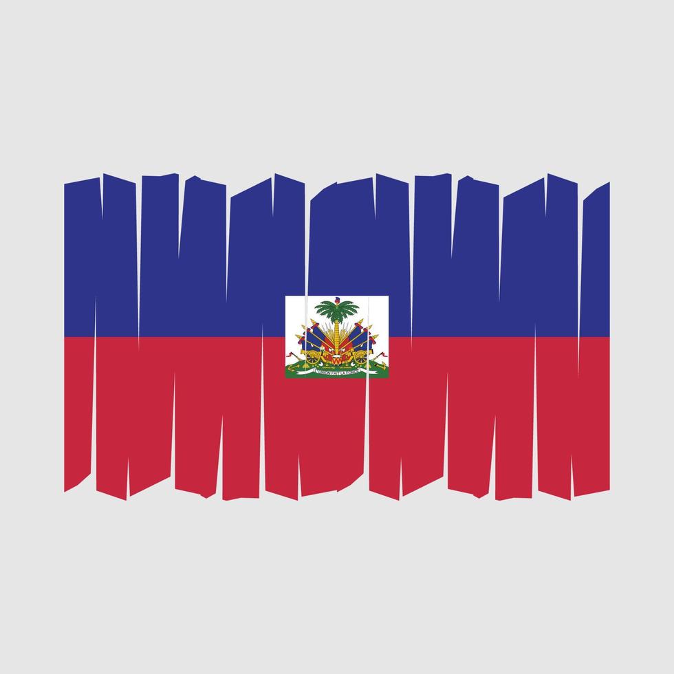 Haiti Flag Brush Vector