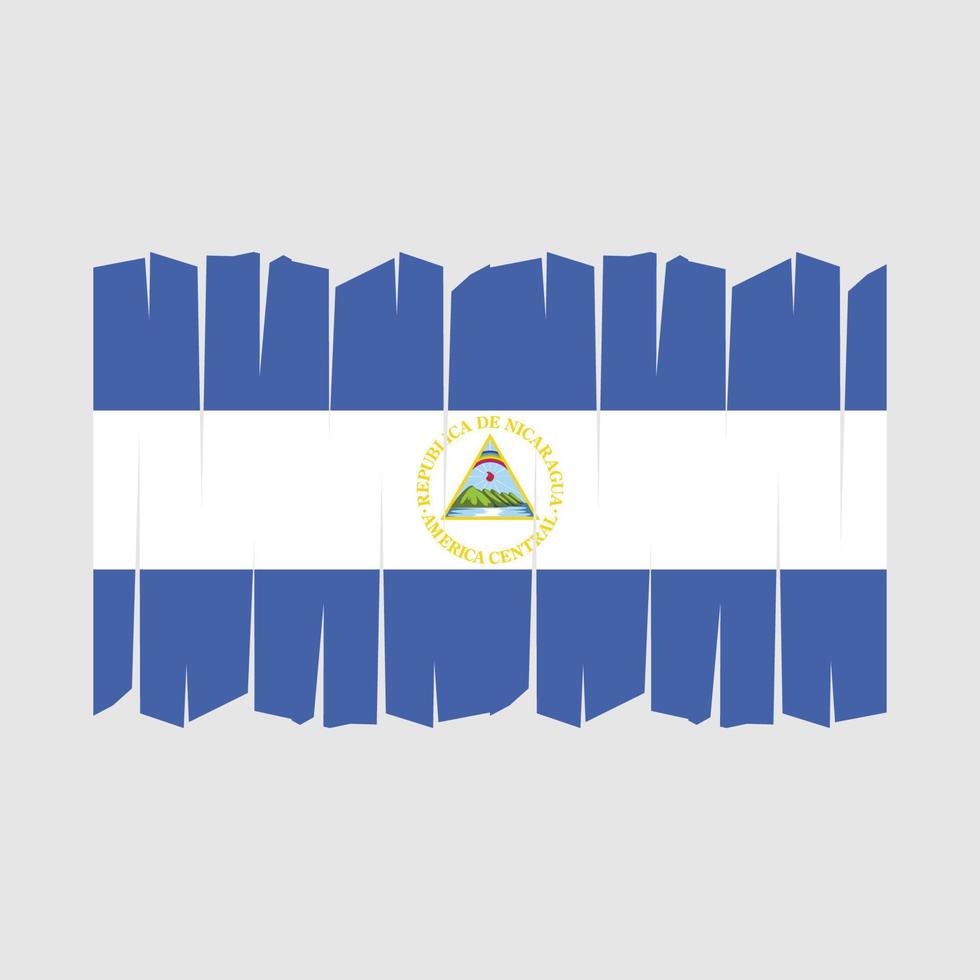 vector de pincel de bandera de nicaragua