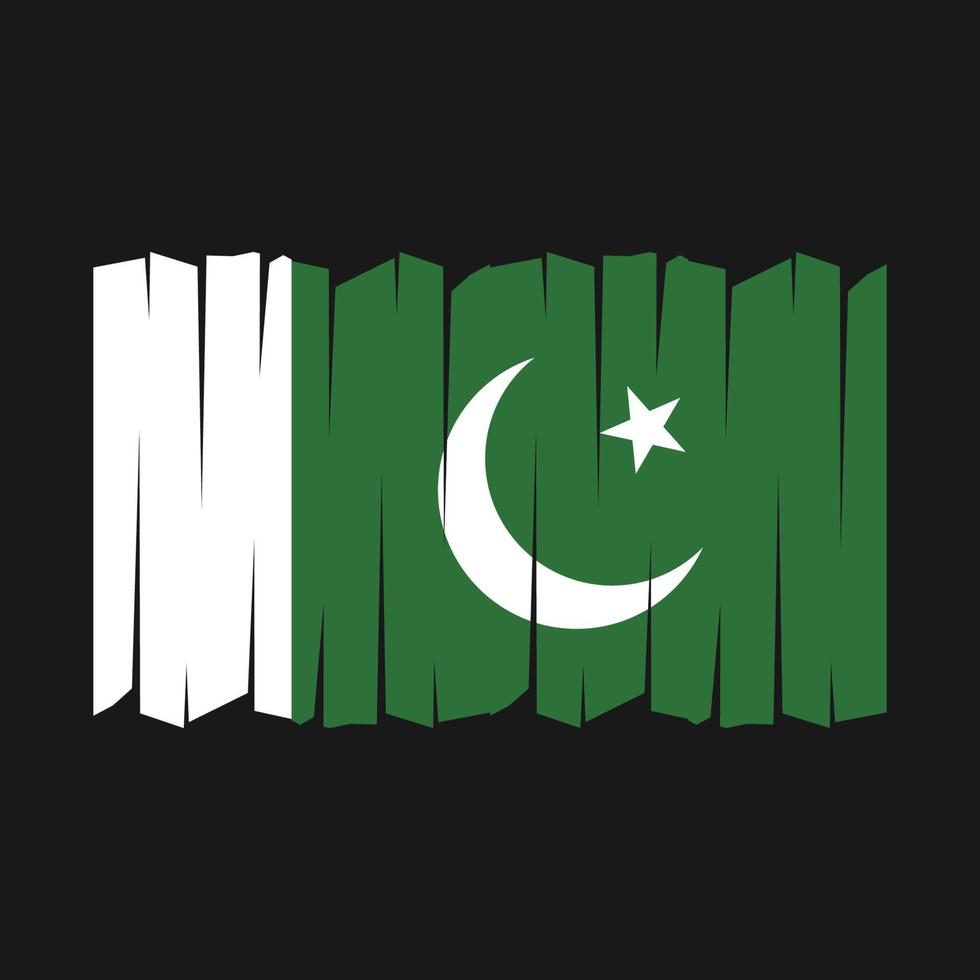 vector de pincel de bandera de pakistán