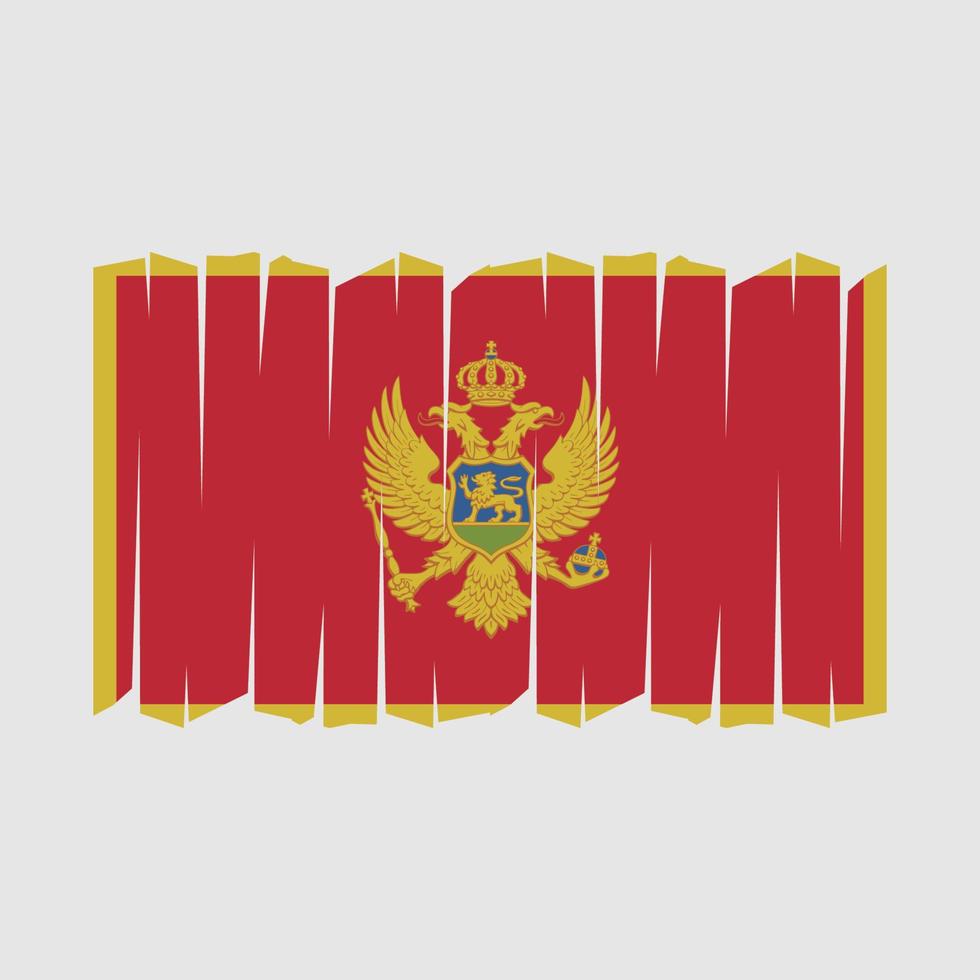 Montenegro Flag Brush Vector