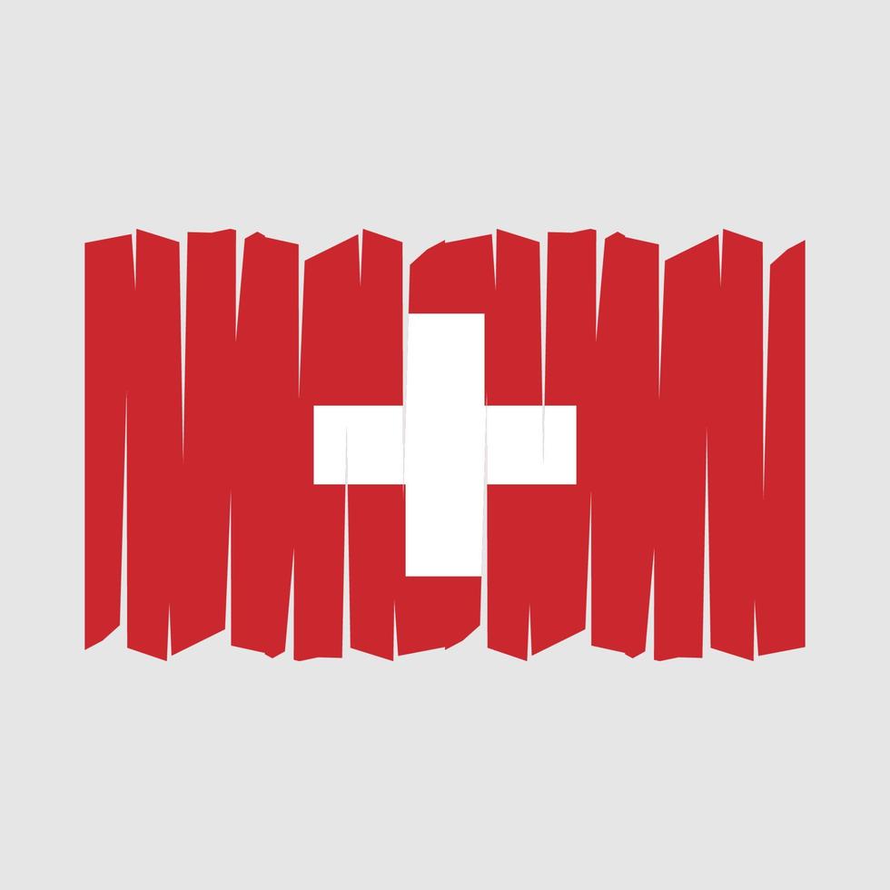 Switzerland Flag Brush Vector
