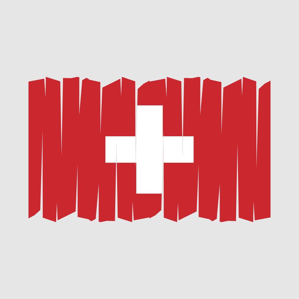 Switzerland Flag Brush Vector