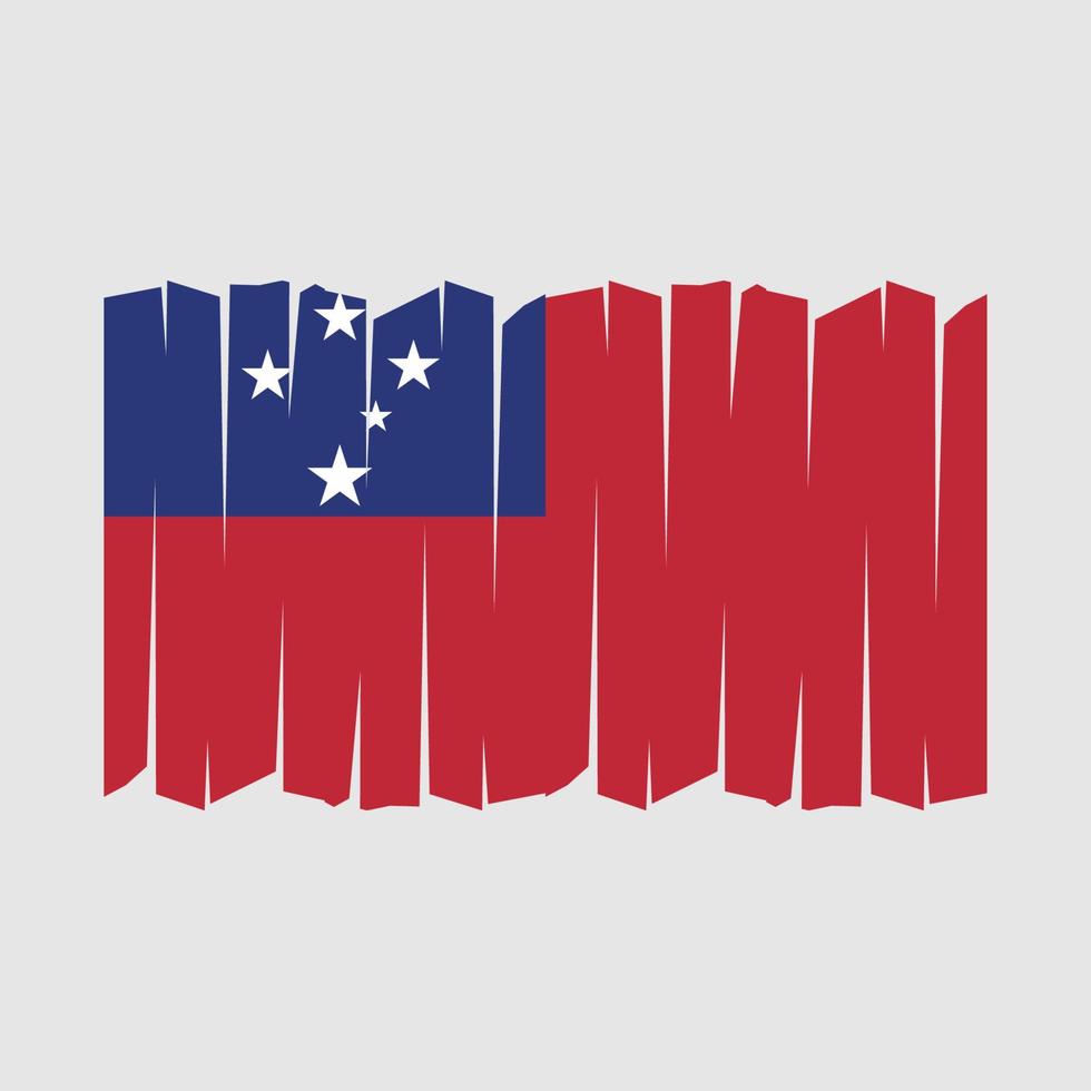 vector de pincel de bandera de samoa