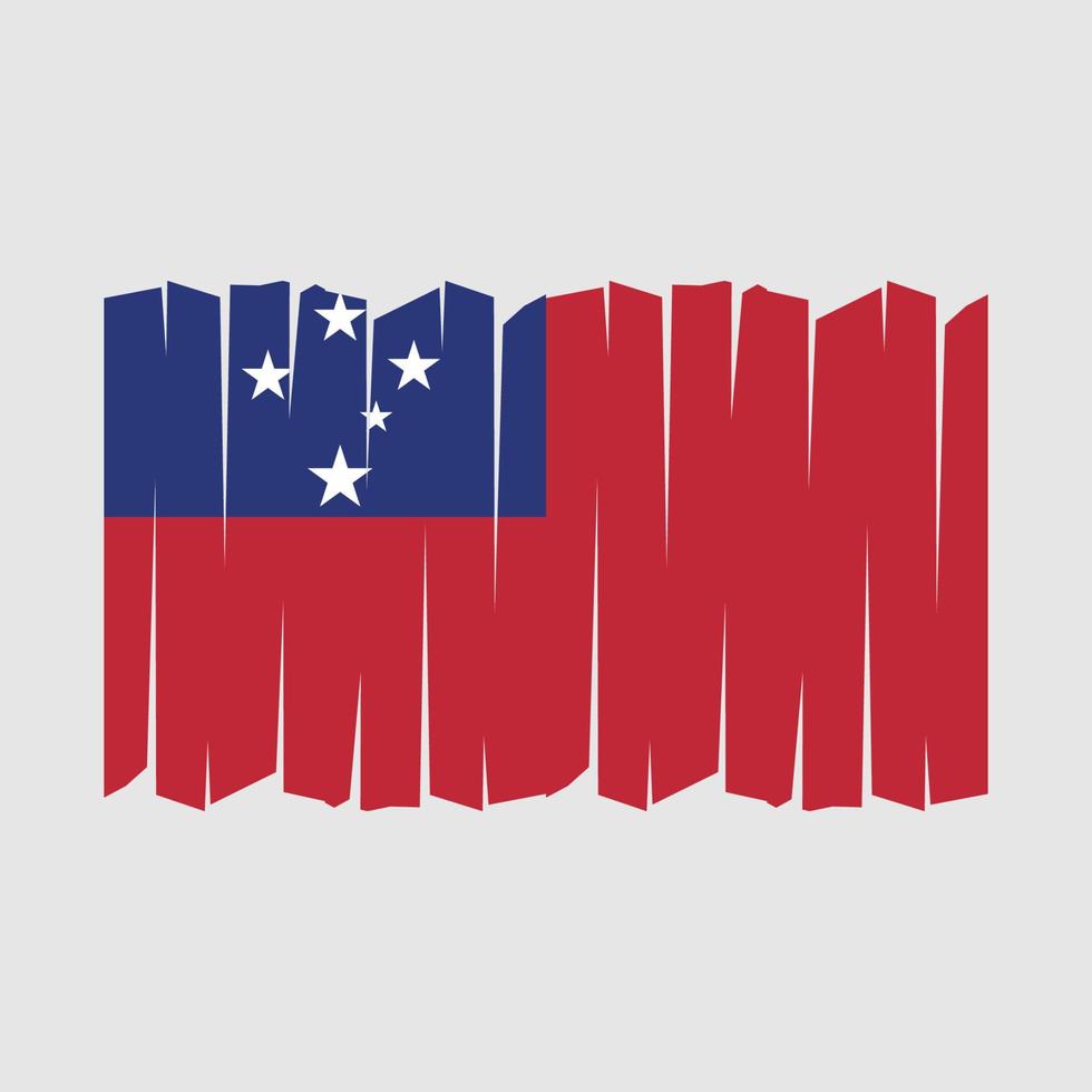 Samoa Flag Brush Vector