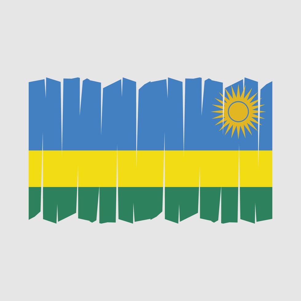 Rwanda Flag Brush Vector