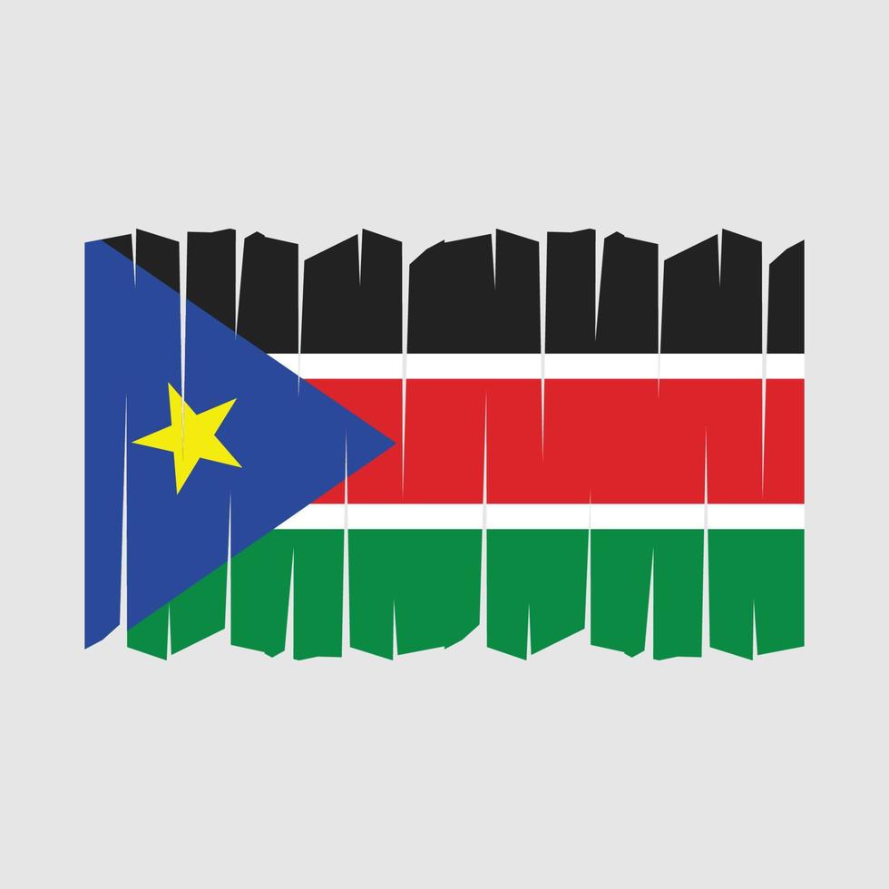 South Sudan Flag Brush Vector