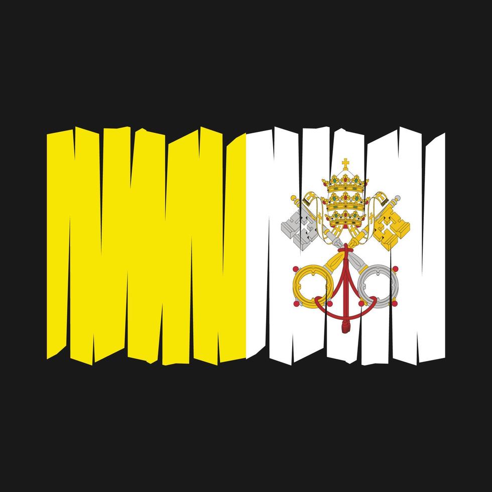 Vatican Flag Brush Vector