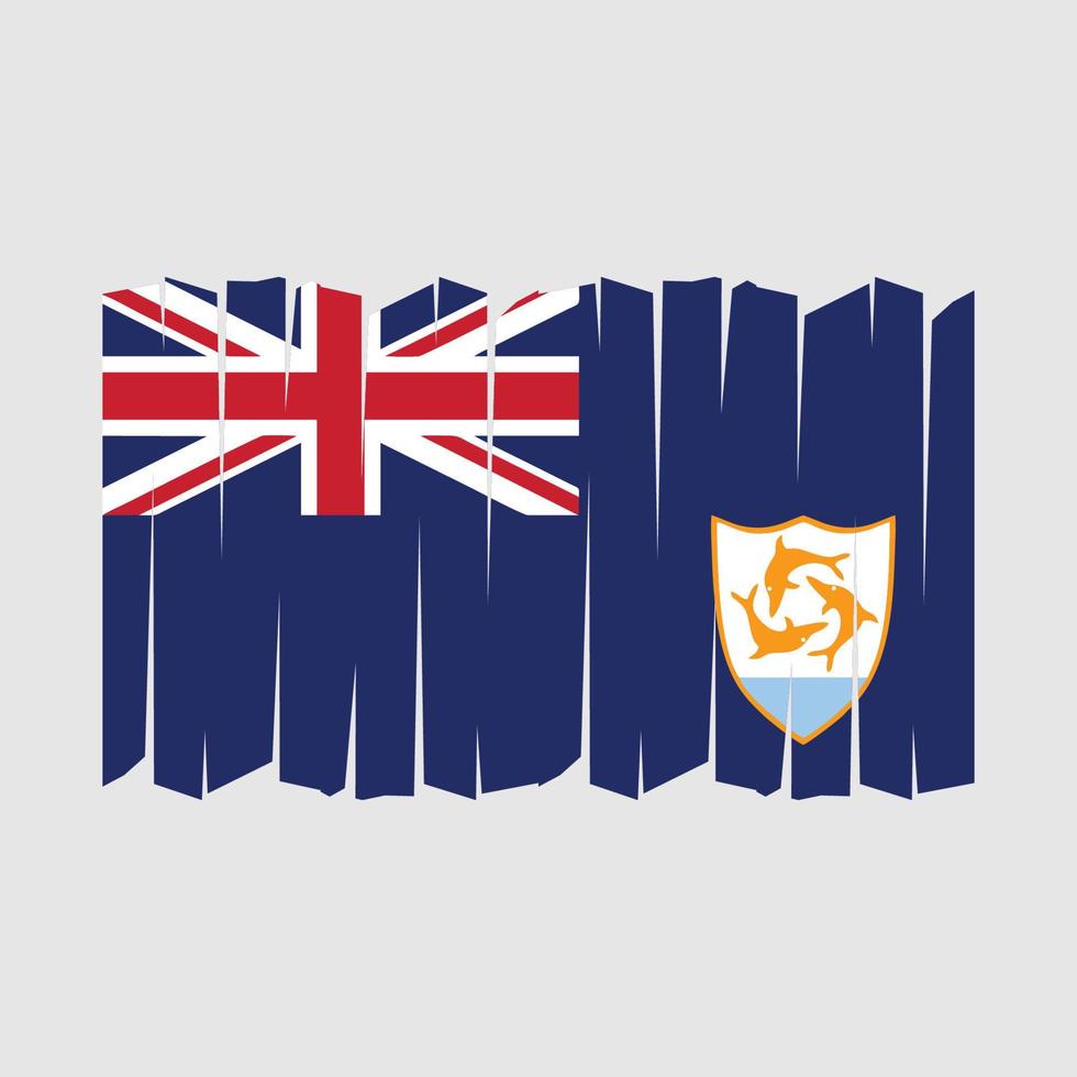 Anguilla Flag Brush Vector