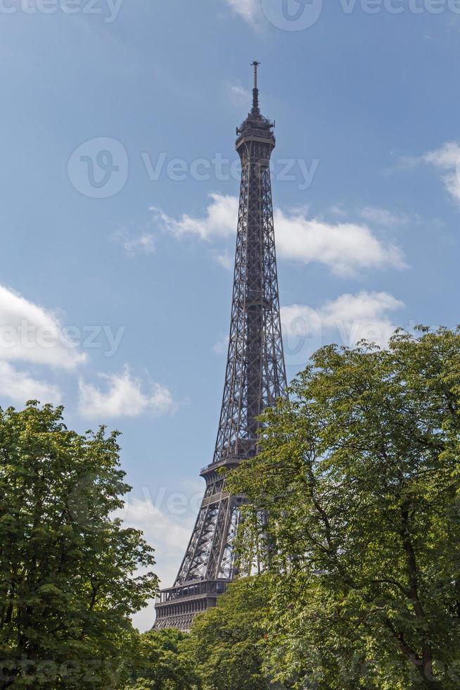 view on Eiffel tower from garden photo