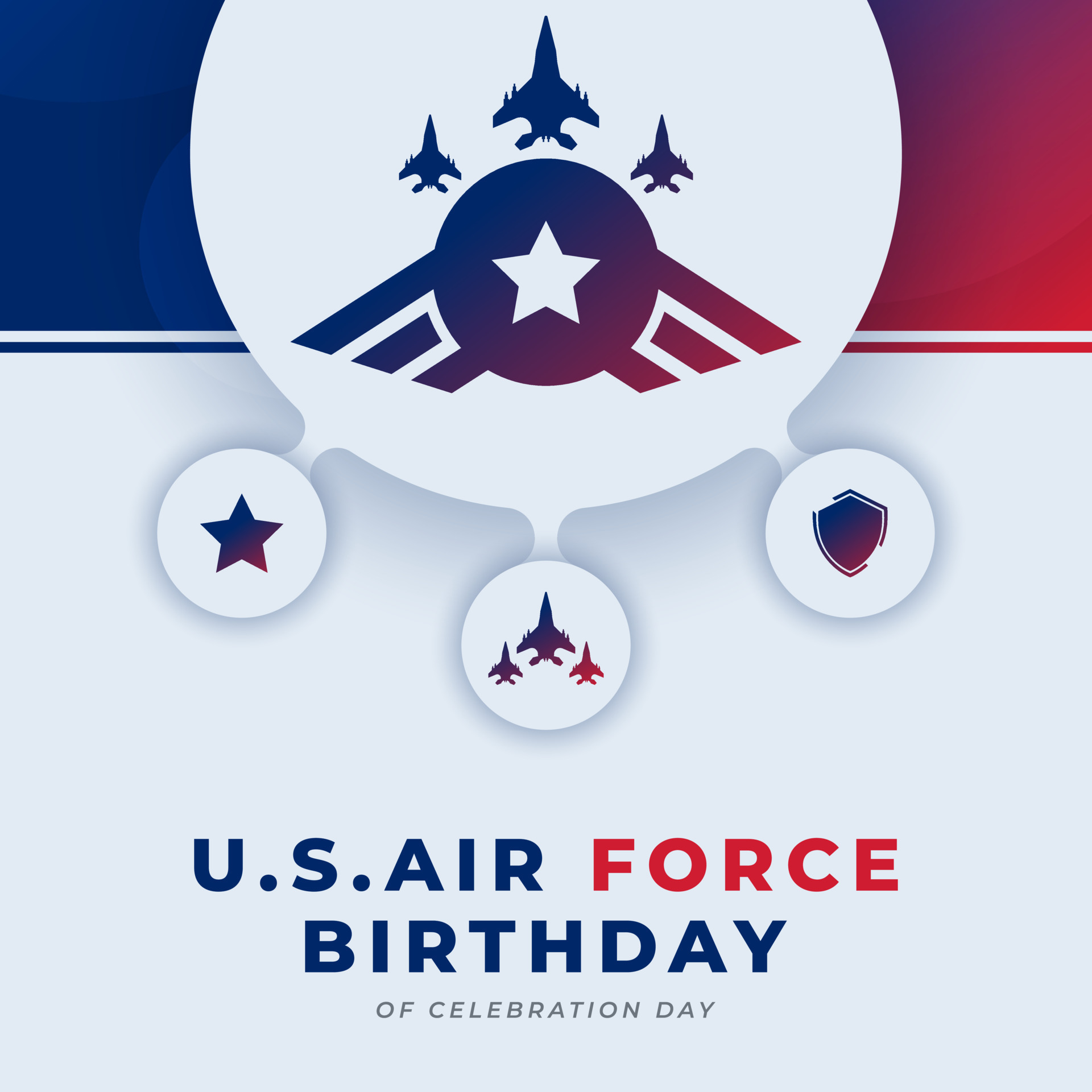 U.S. Air Force Birthday Celebration Vector Design Illustration for