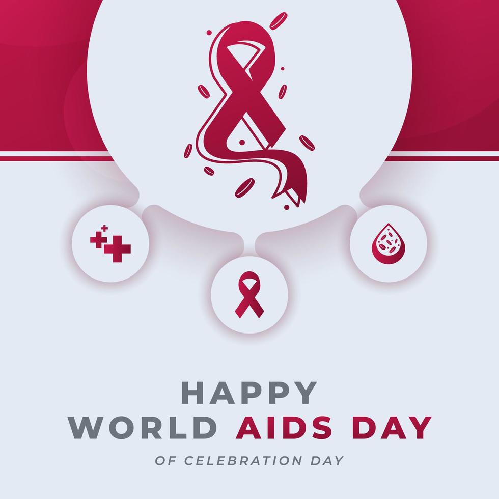 mundo SIDA día celebracion vector diseño ilustración para fondo, póster, bandera, publicidad, saludo tarjeta