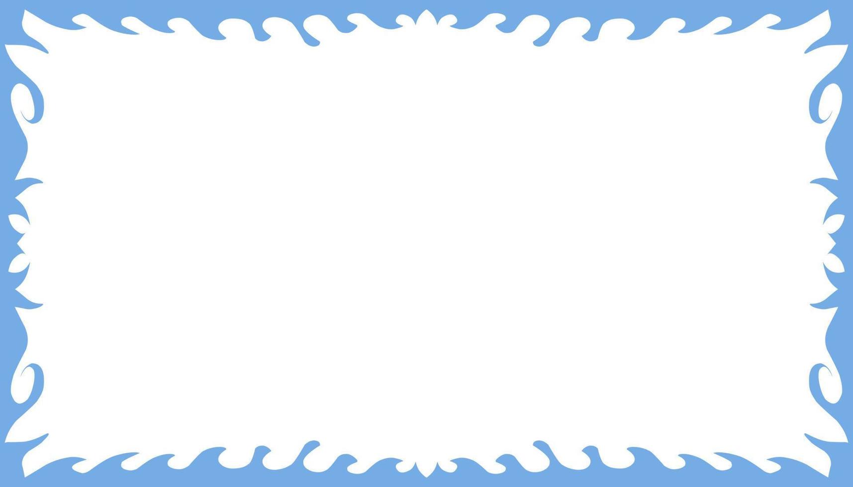 Abstract background illustration of a blue liquid border frame vector